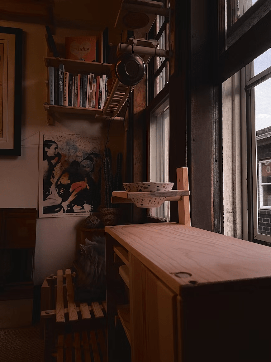 A modern hardwood room setup