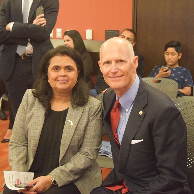 Pallavi with Rick Scott, Senator of Florida